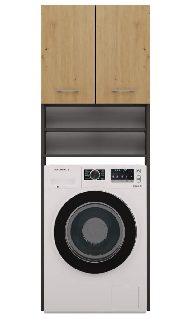 Rangement salle de bain pour petit espace au-dessus de machine MARGO 1