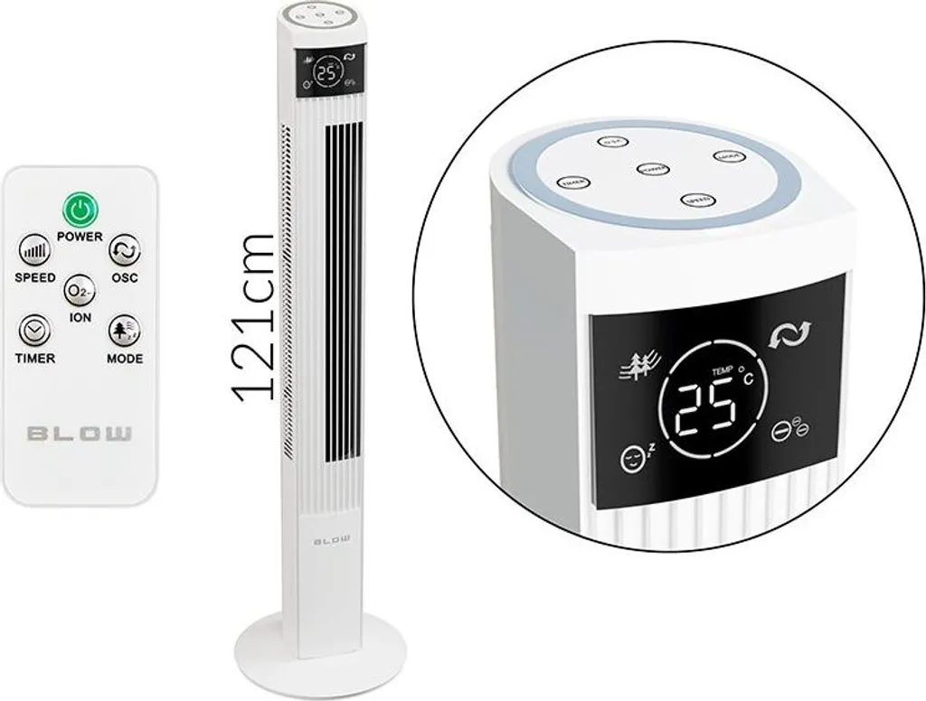 Ventilateur de colonne XXL 90W : fini la chaleur étouffante chez vous