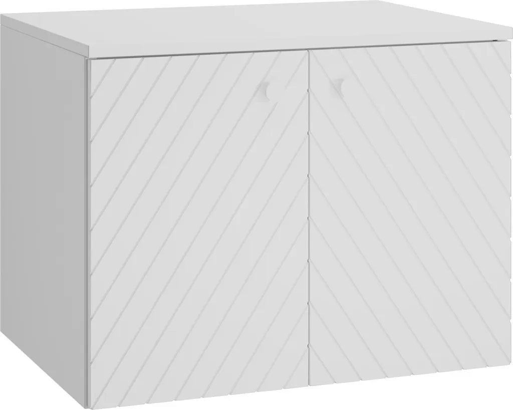 Meuble sous-vasque Orlando 60 cm blanc brillant pour salle de bains