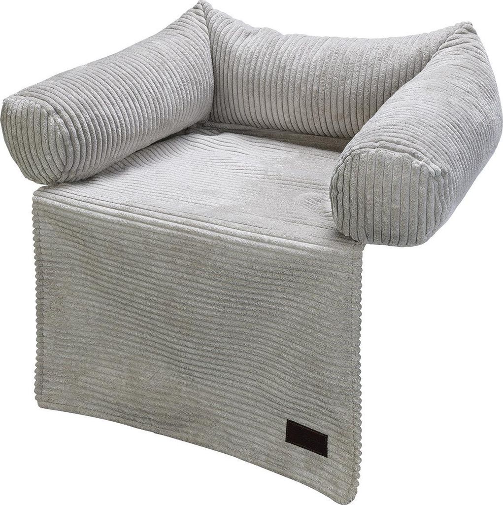 Designed by Lotte Couchkissen Ribbed - Hundekissen - Hellgrau - 50x45