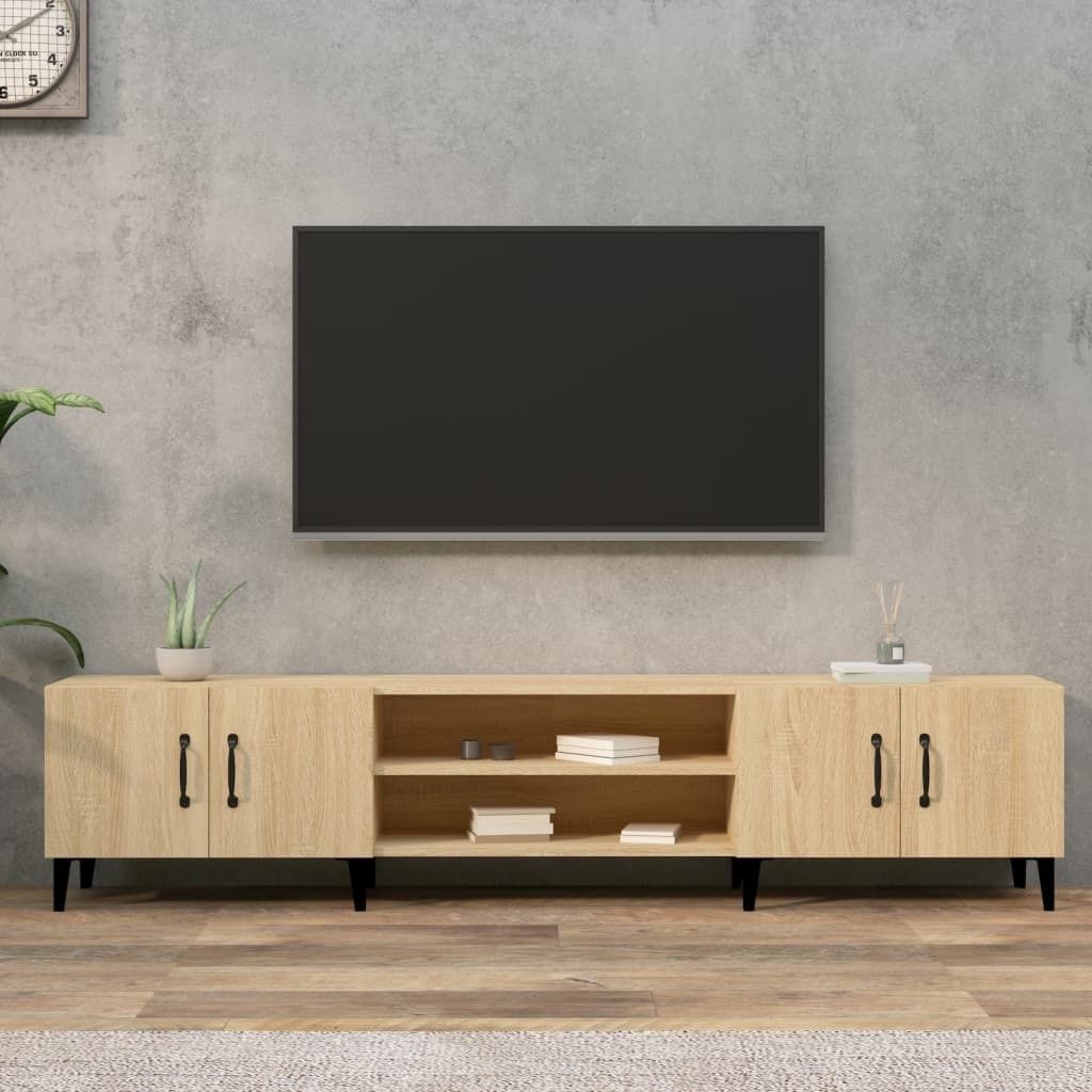 The Living Store TV-Schrank Sonoma-Eiche 180x31,5x40 cm Holzwerkstoff