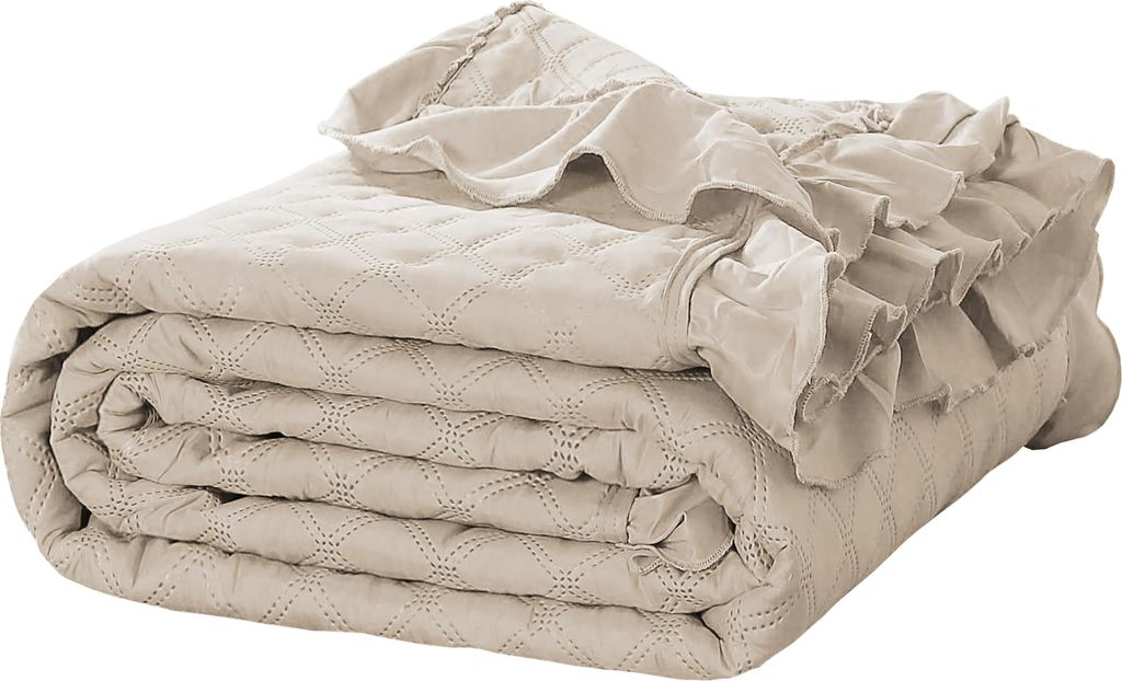 Tagesdecke 240*260 Ruffy Beige Produktbild 