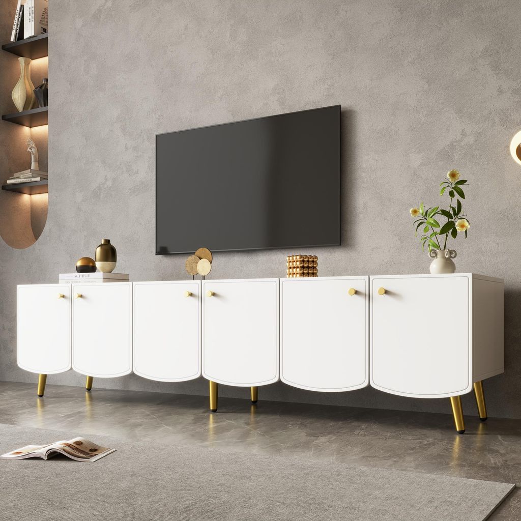 Meuble TV Merax, meuble de rangement 180 cm, meuble bas TV Image du produit 