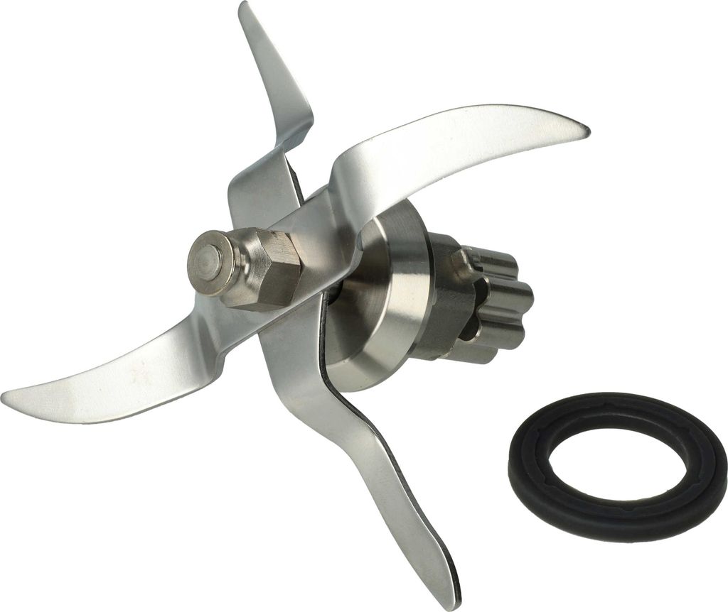 vhbw Mixmesser Ersatz für Silvercrest SKMK1200C3-28 für Küchenmaschine - Mit 4 Klingen aus Edelstahl (rostfrei), inkl. Dichtring
