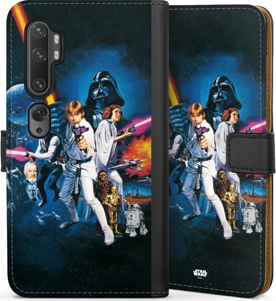 DeinDesign Klapphülle für Xiaomi Mi Note 10 Handytasche Lederhülle Tasche Episode IV Fanartikel Star Wars