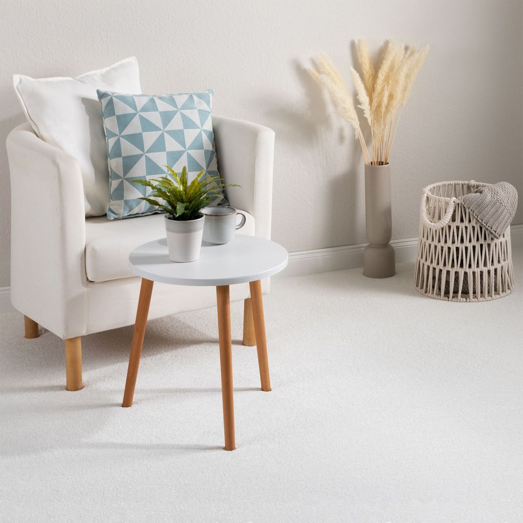 Steffensmeier Teppichboden Pisa Meterware | Auslegware für Kinderzimmer Wohnzimmer Schlafzimmer | Creme, Größe: 100x700 cm