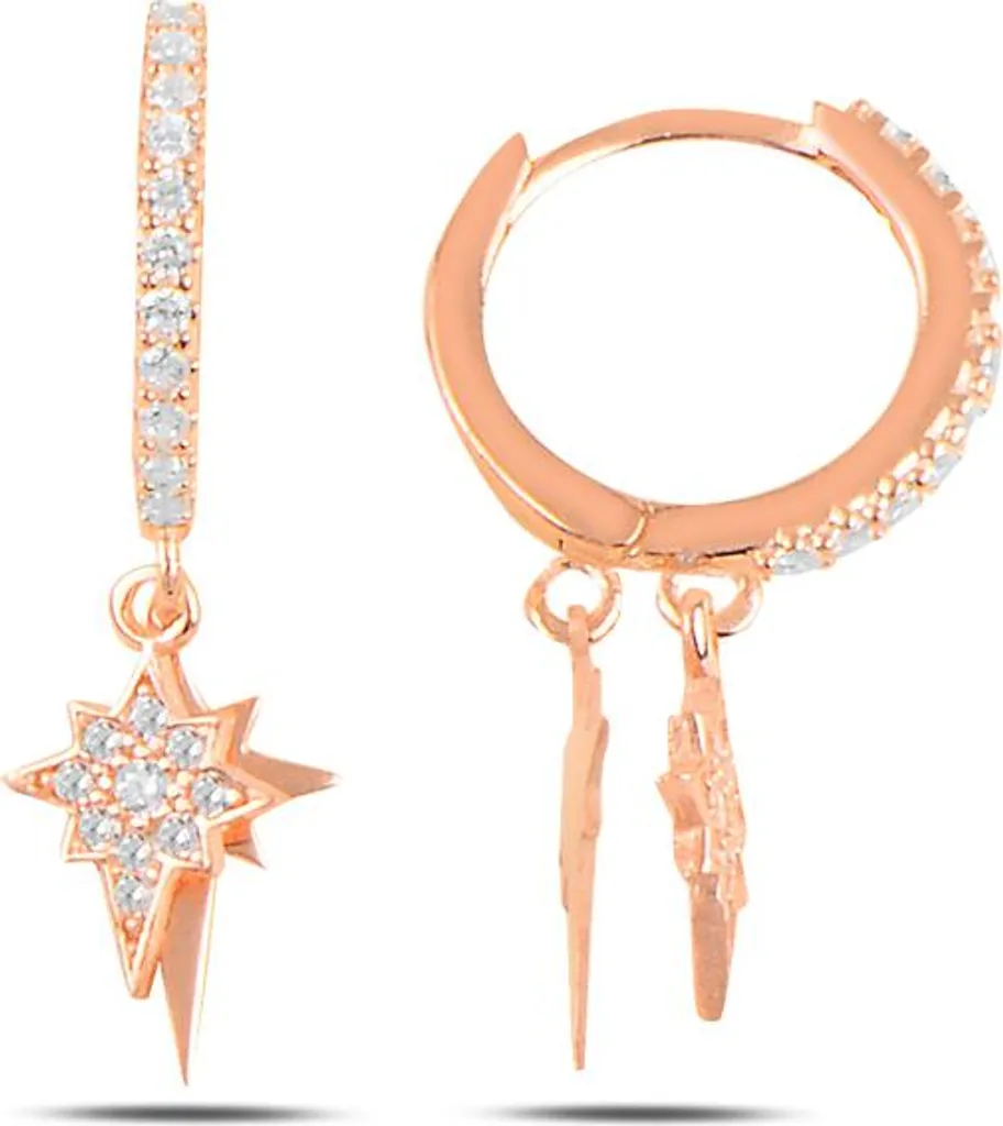 Boucles d'oreilles argent 925 pour femme motif étoile idéal pour un cadeau