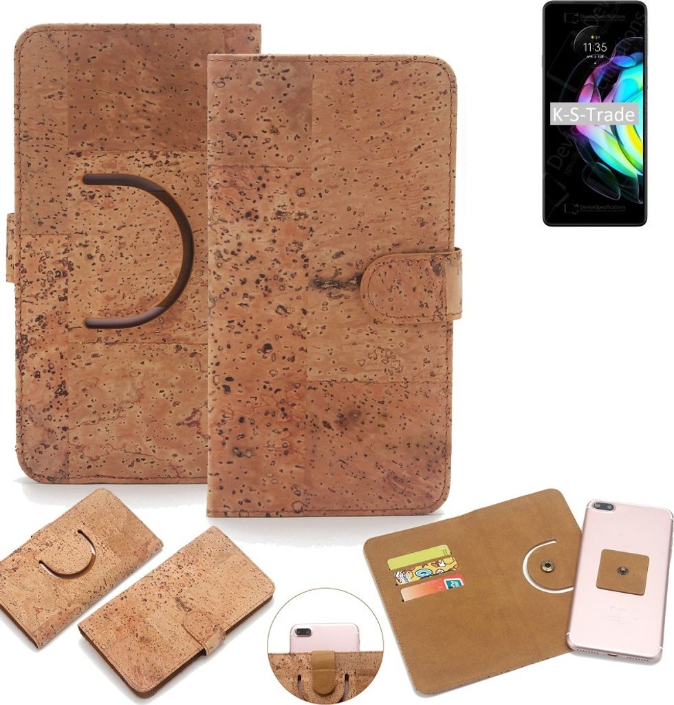 K-S-Trade Handy-Hülle Schutz-Hülle kompatibel mit Motorola Edge 20 Handyhülle Schutzhülle Korkhülle Kork-Hülle 1x