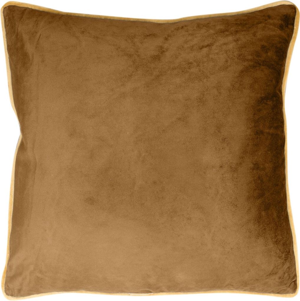 EUROFIRANY | Kissenbezug - 45x45 cm - Honigfarbener - Velours