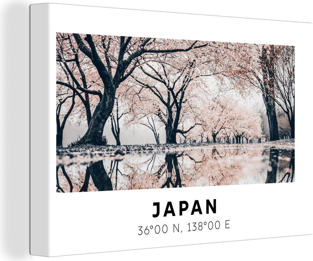 OneMillionCanvasses - Leinwandbilder - 150x100 cm, Sakura - Japan - Frühling, Wandbilder Kunstdruck Wanddekoration - Foto auf Leinwand - Gemäld...