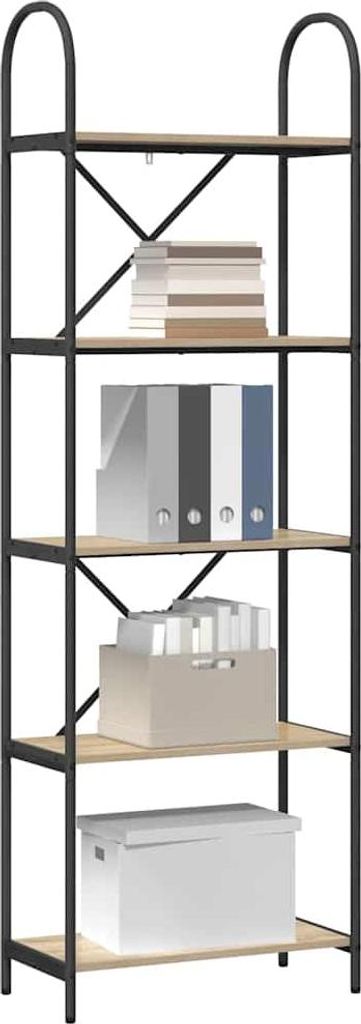 vidaXL Libreria rovere Sonoma 60 x 30 x 183 cm Materiale a Immagine del prodotto 