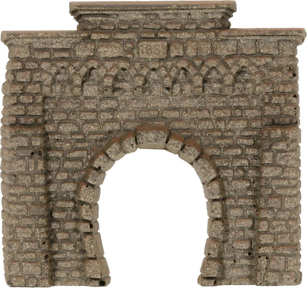 NOCH Tunnel-Portal Steinmauer, 1-gleisig 6,5 x 6 cm für Spurweite Z, perfekt für realistische Modelleisenbahn-Szenen
