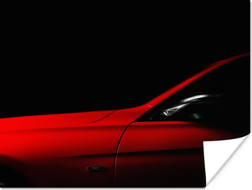 MuchoWow Poster Roter Sportwagen 120x90 cm - Wandbild
