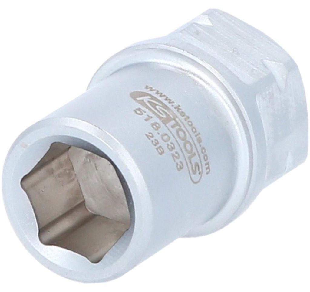 KS Tools 10 mm Durchgangs-Stecknuss, Länge 29 mm, 518.0323