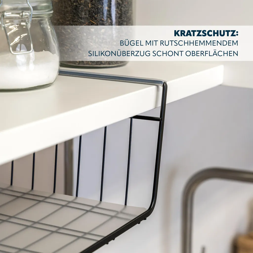 Solution Rangement Placard eluno : 4 Paniers Métal Anti-Rayures - 6