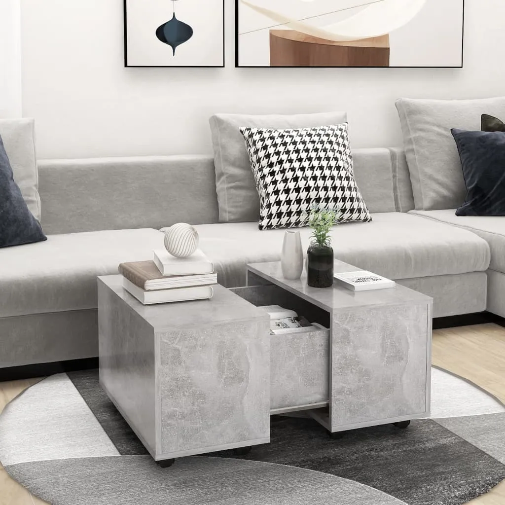 Living Store Tavolino Grigio Cemento 60x60x38 cm | Offerta Online
