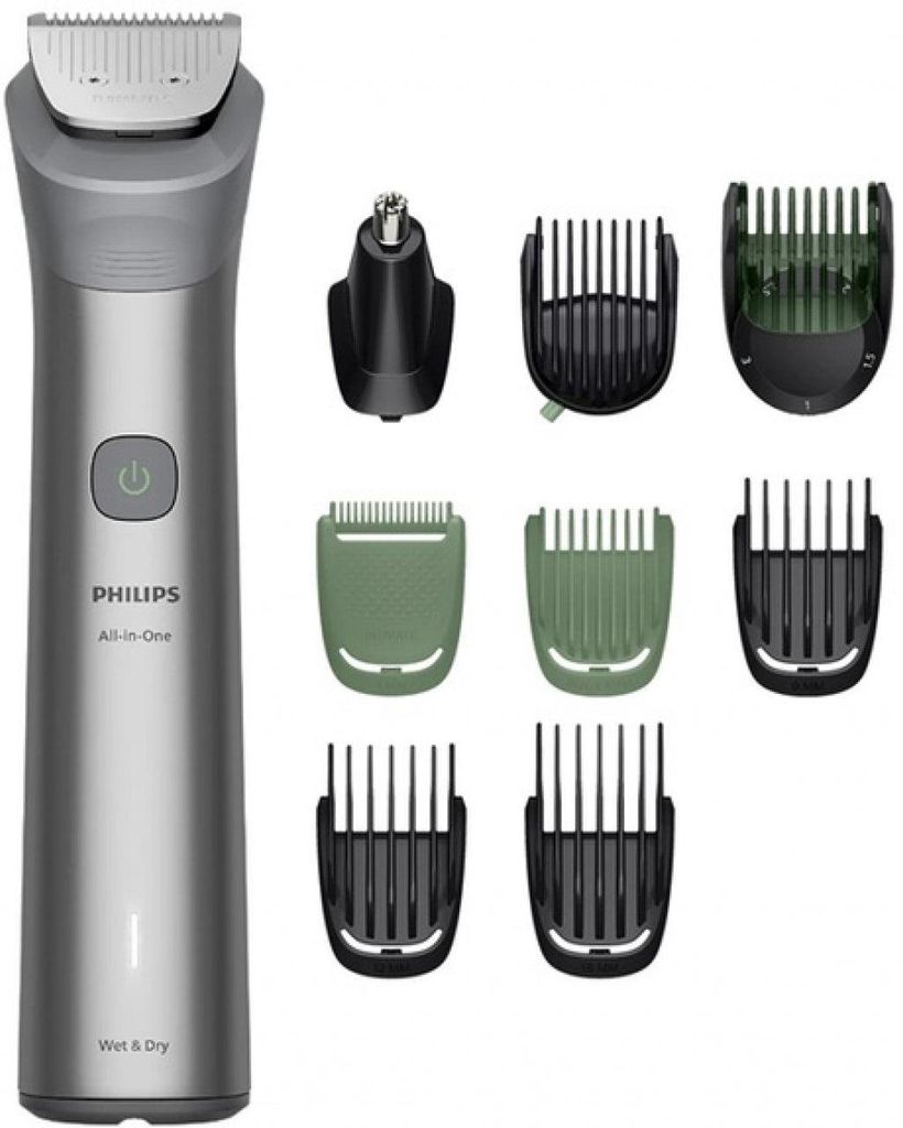 Philips All-in-One Trimmer 5000 Series MG5931/15 10-in-1-Trimmer, Hellgrau, 0,5 mm, 1,6 cm, 0,5 mm, Gesicht, Kopf, Nase, Metall
