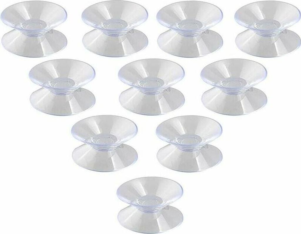 Balení 10 oboustranných PVC přísavek na sklo a plast, 30 mm Obrázek produktu 