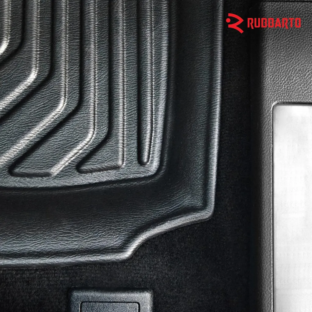 tappetini in gomma 3D per auto - set di tappetini per auto - tappetino in gomma per tutte le stagioni - tappetini per auto antiscivolo e impermeabili - adatto per Peugeot 208 (2019-) / Opel Corsa F (2019-) / Opel Mokka B (2021-) / DS 3 Crossback (2018-) - 6