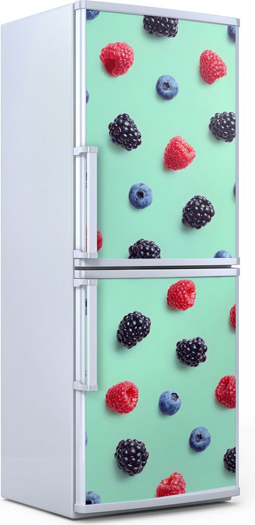 Kühlschrankdekoration 70x180 cm Aufkleber auf dem Kühlschrank - Farbige Früchte
