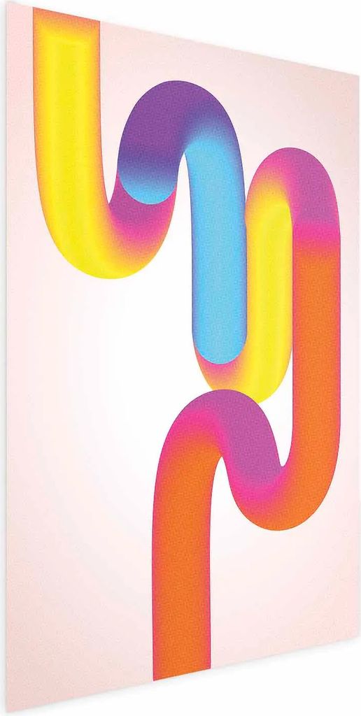 Posterpapier Poster - Rainbow Tubes - abstract illustration with colorful gradients 21x30 cm 3D a-A-10548-ao-a