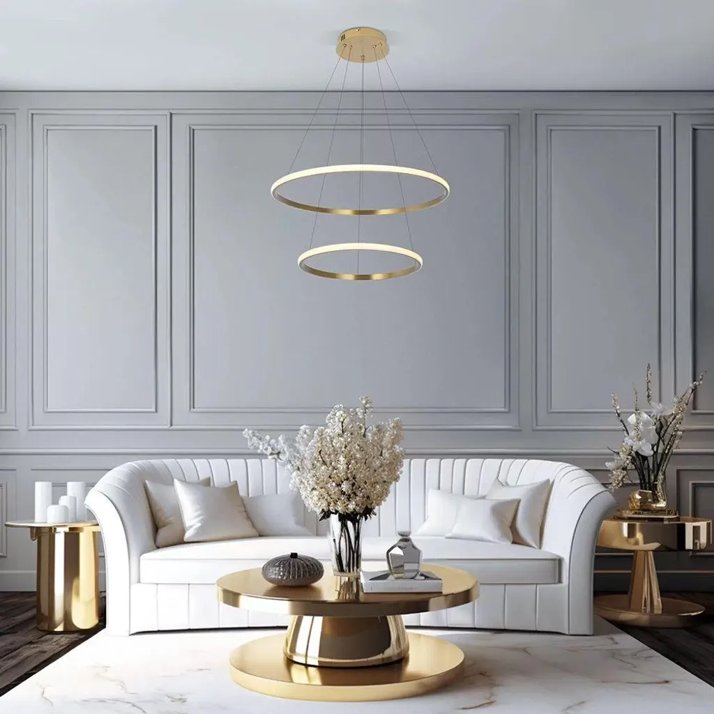 Suspension LED dorée Toolight, éclairage chic et économique - 5
