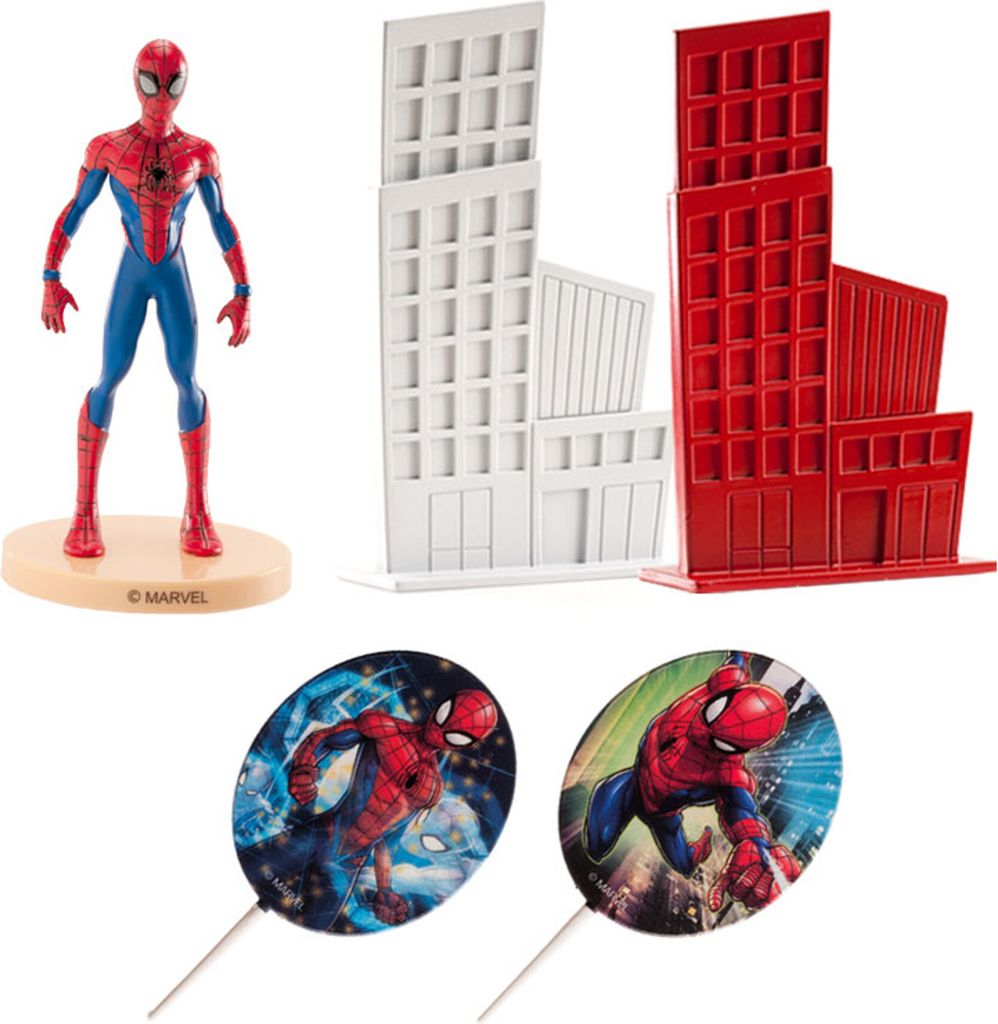 Spiderman und die Stadt Kuchen Figur