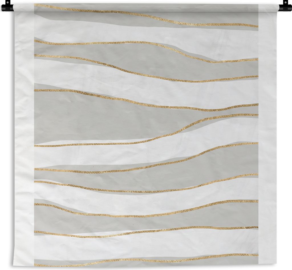 MuchoWow Wandteppich Wandbehang Linie - Abstrakt - Muster 120x120 cm Tapisserie Dekoration Wandtuch - Modern - Baumwollgewebe