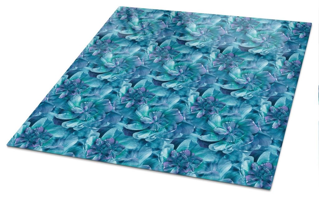 Bedruckte Glas Tischplatte 60x60 cm – Glas Tischplatte Produktbild  KI-generiertes Bild