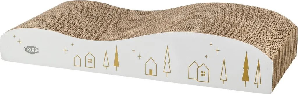 Tiragraffi Gatto Natale Trixie Xmas Onda Bianco Oro - Offerta Online
