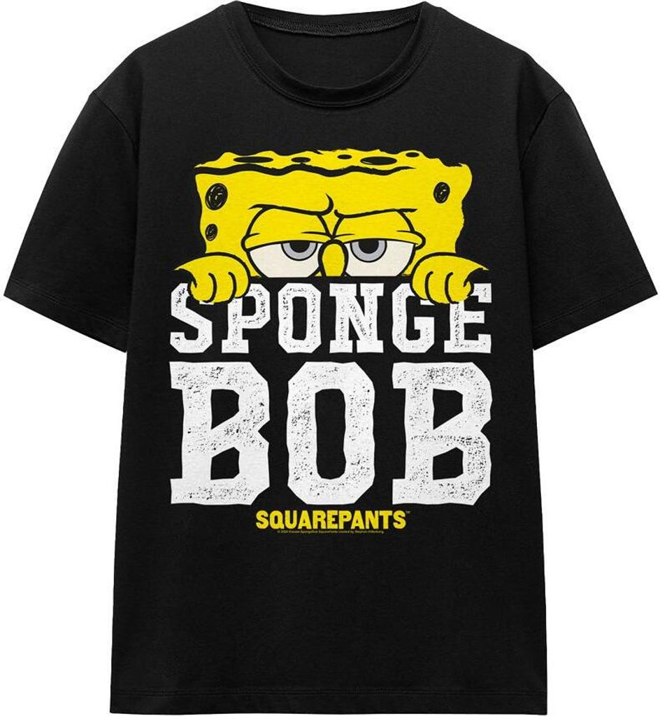 SpongeBob SquarePants - T-Shirt für Herren/Damen Uni TV16010 (M) (Schwarz)