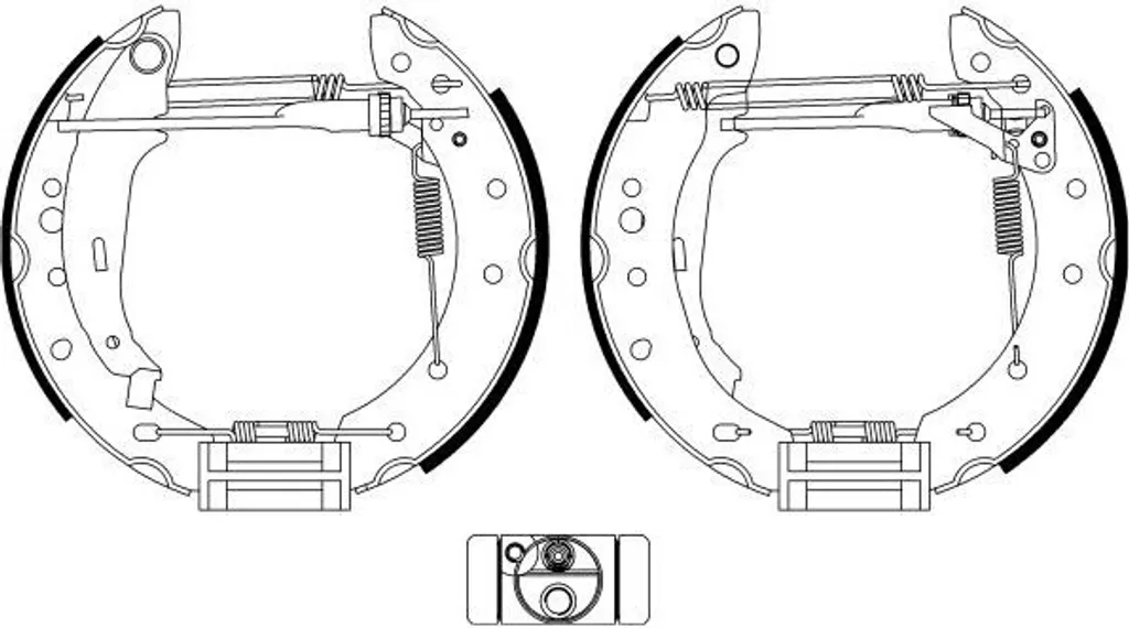 HELLA 8DB 355 022-901 Jeu de Plaquettes de Frein OE 7701209586 Clio II