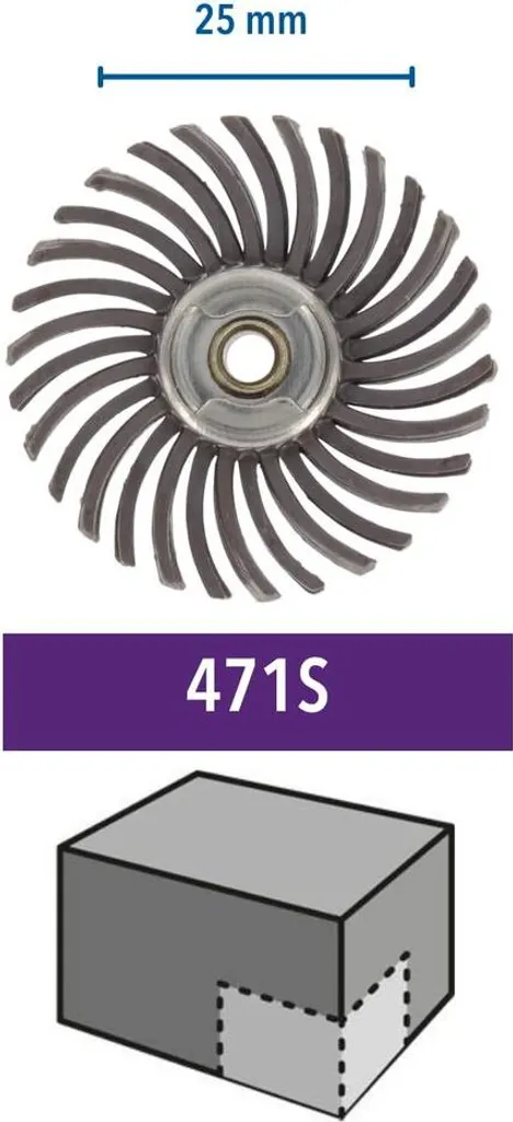 Disque Abrasif Flexible Dremel S471 Ø 25 mm Haute Performance Grain 36