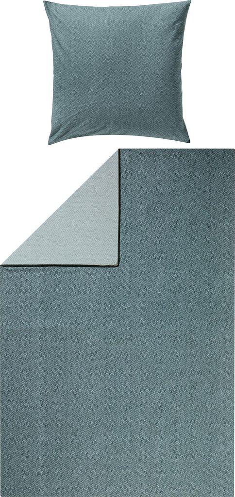REDBEST Wendebettwäsche petrol-salbei 1x 155x220 cm + 1x 80x80 cm