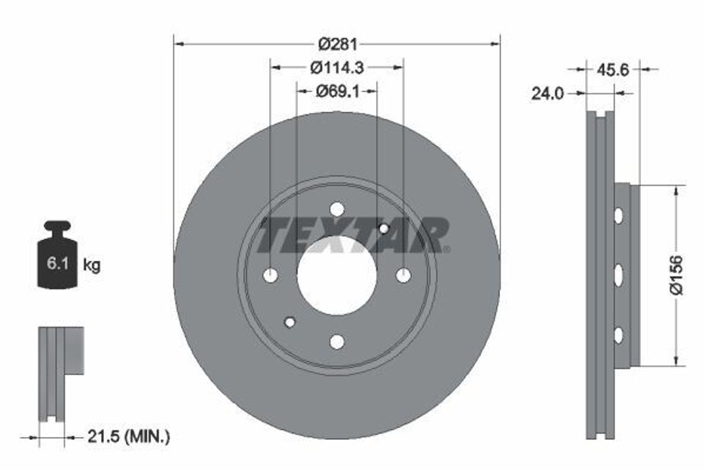 Tarcza Hamulcowa Volvo Przód S40/V40 97-/Carisma 00- Zdjęcie produktu 