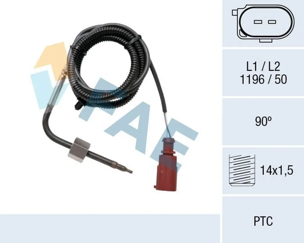 Capteur de température FAE 68062 pour VW Passat Variant 3B6 M14x1,5