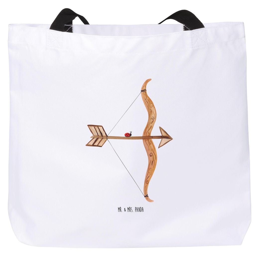 Mr. & Mrs. Panda Tote Bag Sternzeichen Schütze - Weiß - Geschenk, Tasche, Strandtasche, Geburtstag November, Schützenfest, Aszendent, Einkaufsta...