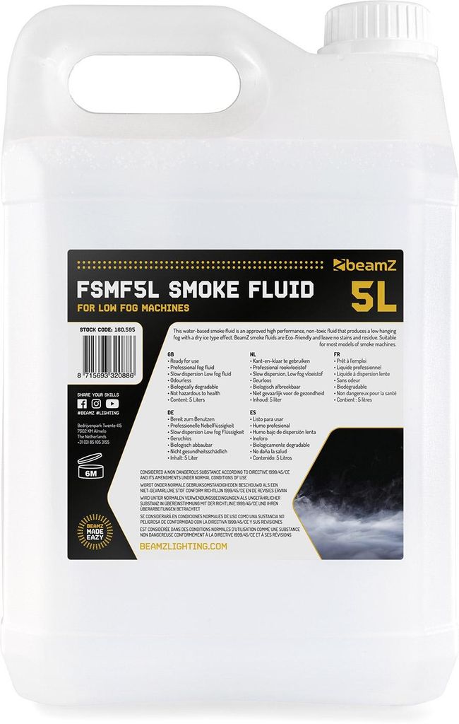 beamZ FSMF5L Smokefluid 5L Bodennebel Produktbild 