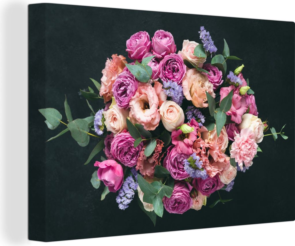 OneMillionCanvasses - Leinwandbilder - 150x100 cm, Blumen - Pastell - Rosa, Wandbilder Kunstdruck Wanddekoration - Foto auf Leinwand - Gemälde a...