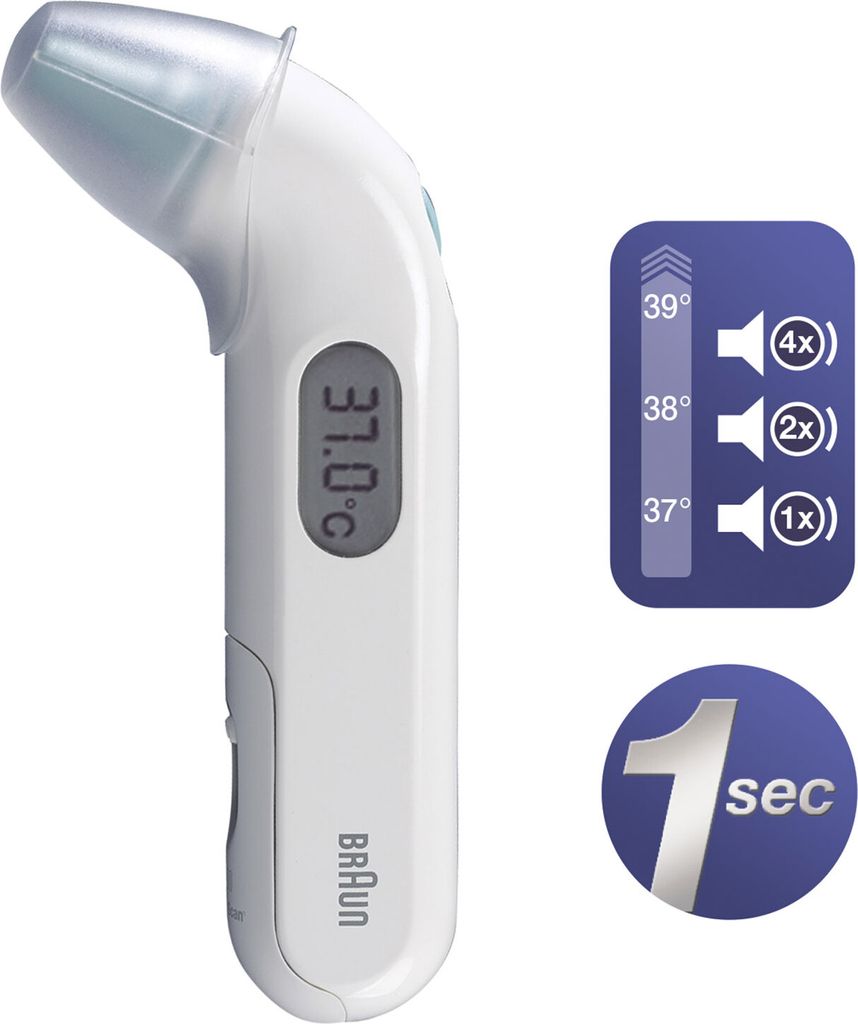 Braun ThermoScan 3 Contact White Ear Zdjęcie produktu 23