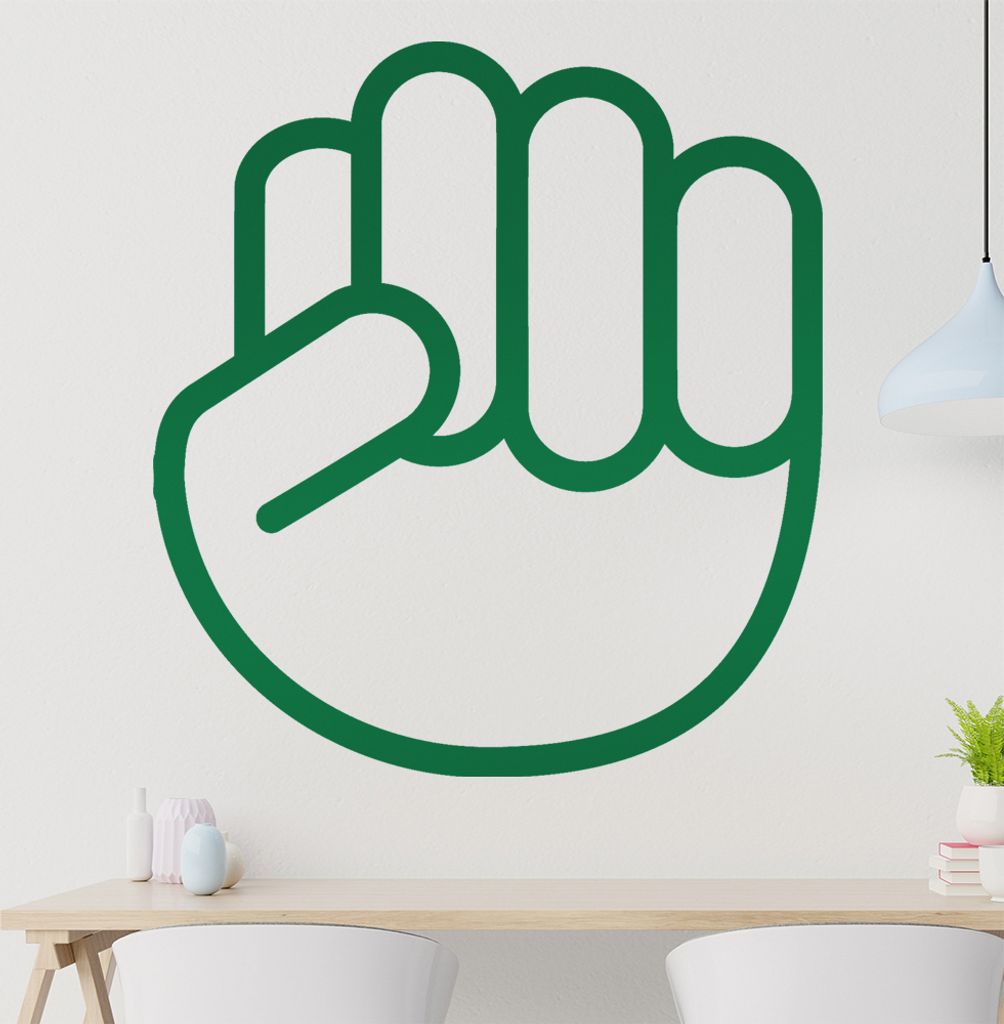 The Shocker Fist Wandtattoo in 6 Größen - Wandaufkleber Wall Sticker - Dekoration, Küche, Wohnzimmer, Schlafzimmer, Badezimmer