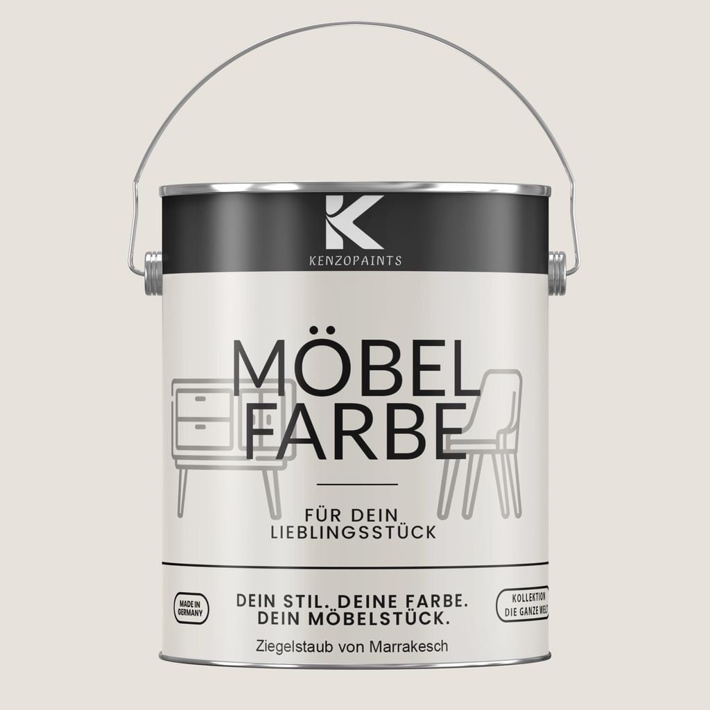 Kenzopaints 2,5Liter Möbelfarbe Möbellack - Ziegelstaub von Marrakesch
