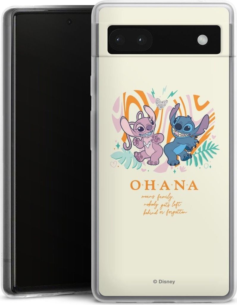 DeinDesign Slim Hülle für Google Pixel 6a Silikon Case Ultra Dünn Handyhülle Disney Offizielles Lizenzprodukt Lilo & Stitch