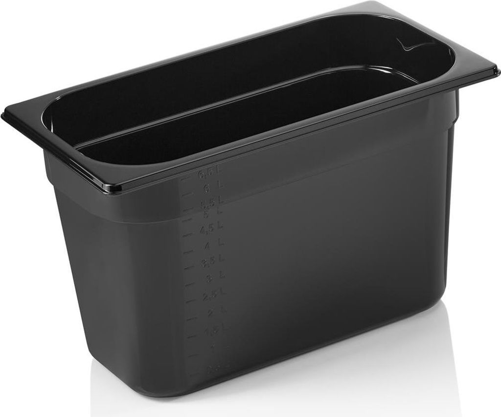 GN Behälter 1/3 GN 96 Black, 200 mm, schwarz, Polycarbonat
