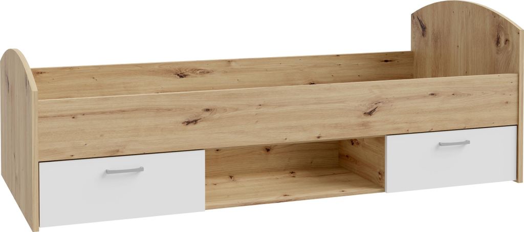 Jugendbett CULGOA 90 x 200 cm mit 2 Schubladen - Artisan Eiche / Weiß