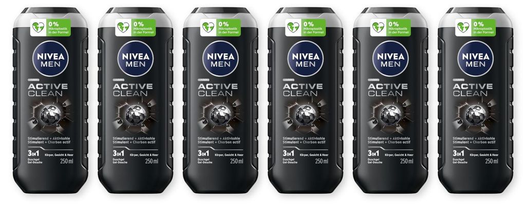 NIVEA MEN Pflegedusche Active Clean 6 x 250ml