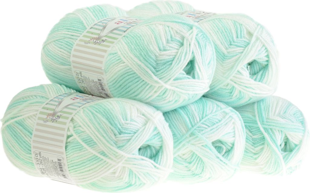 500g Baby Wolle Strickgarn ALIZE Baby Best Batik Antipilling, unterschiedliche Farben