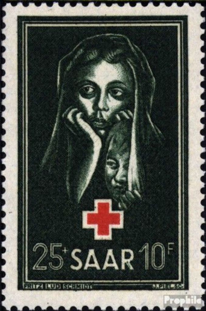 Briefmarken Saarland 1951 Mi 304 (kompl.Ausg.) gestempelt Rotes Kreuz