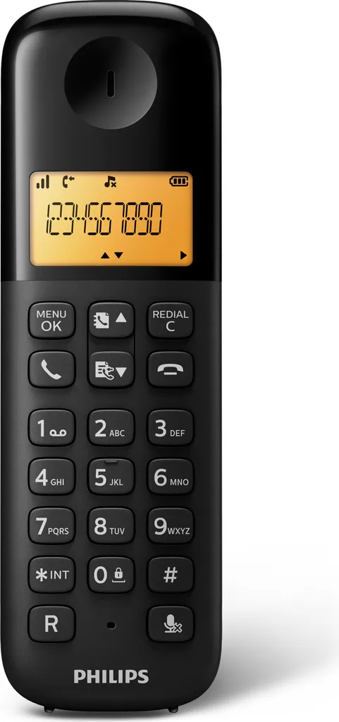Philips D1601B/01 Cordless DECT Nero: Telefono Casa Affidabile e Chiaro - 5
