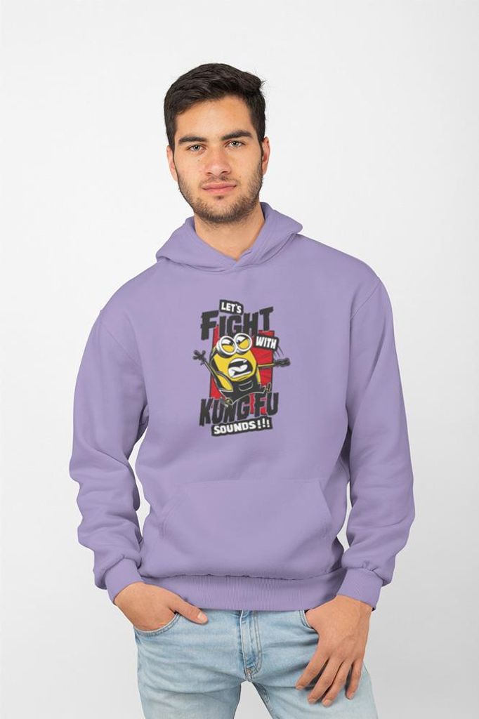 D&B Uni Hoodie MO00033 Minions Lavendel-Größe L